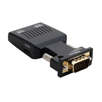 VGA na HDMI pretvarač sa zvukom, VGA muški–HDMI ženski adapter za računalo na TV ili projektor, 1080p