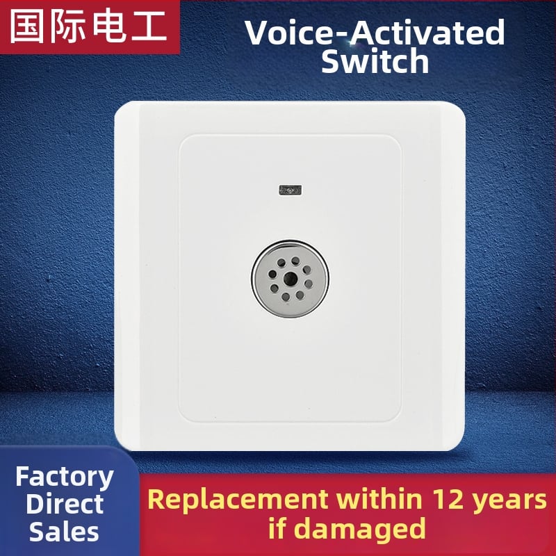 86-tip glasovni prekidač za hodnik s zakašnjenjem od 60 s, panel zvukovno-svjetlosne kontrole, LED ušteda energije, napon do 440V, za unutarnju dekoraciju
