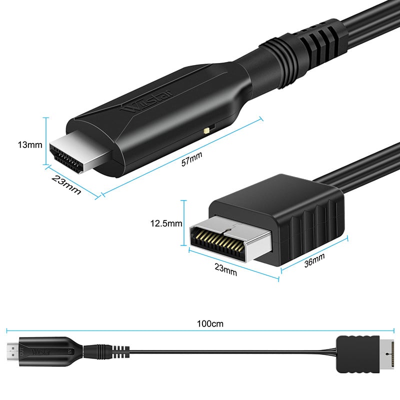 PS1/PS2 HDMI konverter za TV – Wiistar dh-ps2, 1080p izlaz, PS1/PS2 kompatibilnost