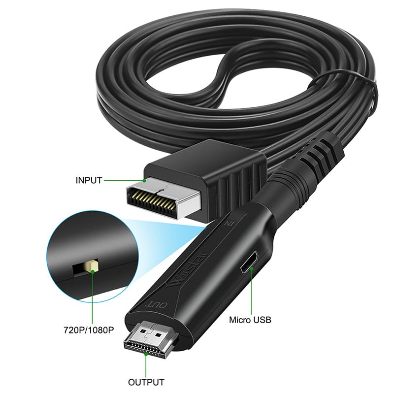 PS1/PS2 HDMI konverter za TV – Wiistar dh-ps2, 1080p izlaz, PS1/PS2 kompatibilnost