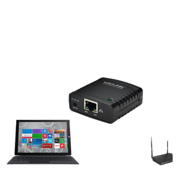 USB tlačiarenský server – zariadenie na zdieľanie tlačiarne medzi počítačmi, model 72P11, kompatibilný so všetkými operačnými systémami, podpora správy energie, kancelárske zdieľanie tlače