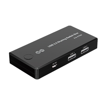 USB 2.0 zdieľané zariadenie: 2 vstupy - 4 výstupy, zdieľanie tlačiarne medzi dvoma počítačmi