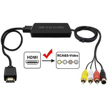 HDMI na AV + S-Video RCA pretvarač, 1080P, podržava upravljanje napajanjem