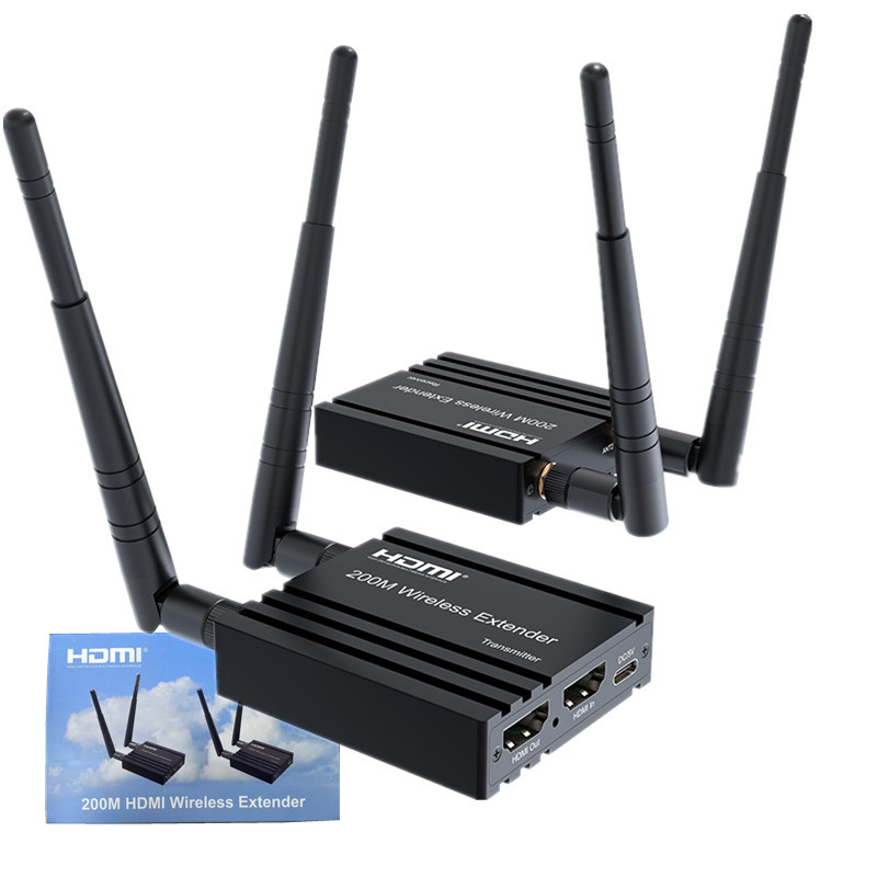 Ασύρματος επεκτατής HDMI για βίντεο σήματα, εμβέλεια 200 m, 1080p, διπλή κεραία, απομακρυσμένη αφύπνιση, διαχείριση ισχύος