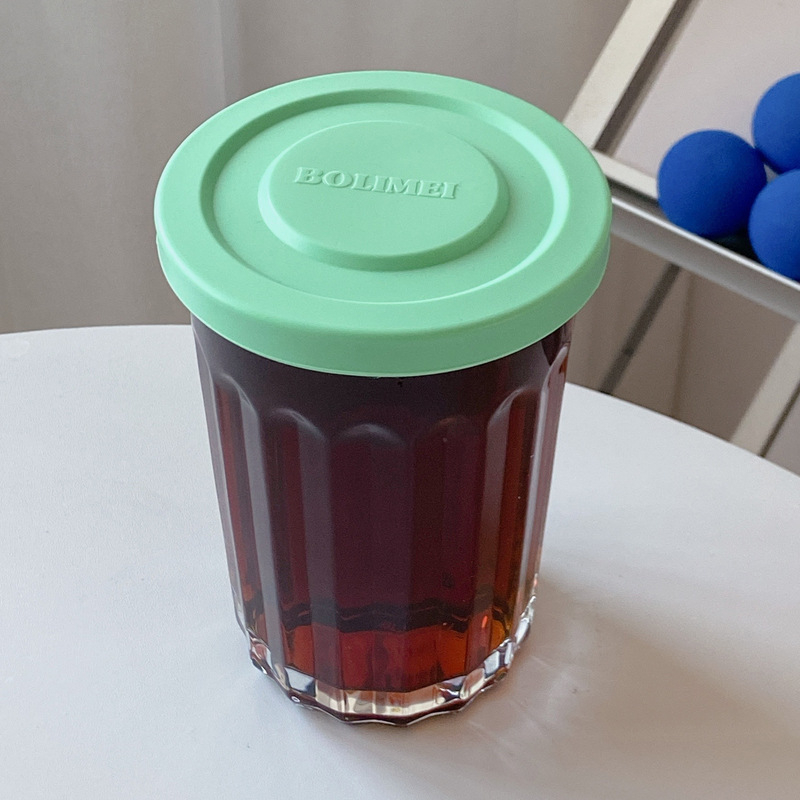 Staklena posuda za pohranu – okrugla, 301–500 ml, hermetički zatvarač za hladnjak, nije pogodno za mikrovalnu