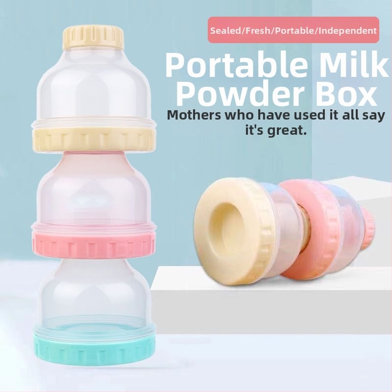 Dvoslojna prenosna kutija za dječji mliječni prah s vodootpornim zatvaračem