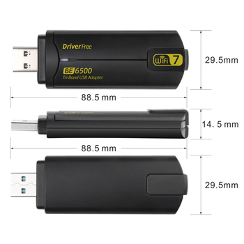 WiFi 7 USB 3.2 Bežična mrežna kartica RTL8912AU Tri-band BE6500