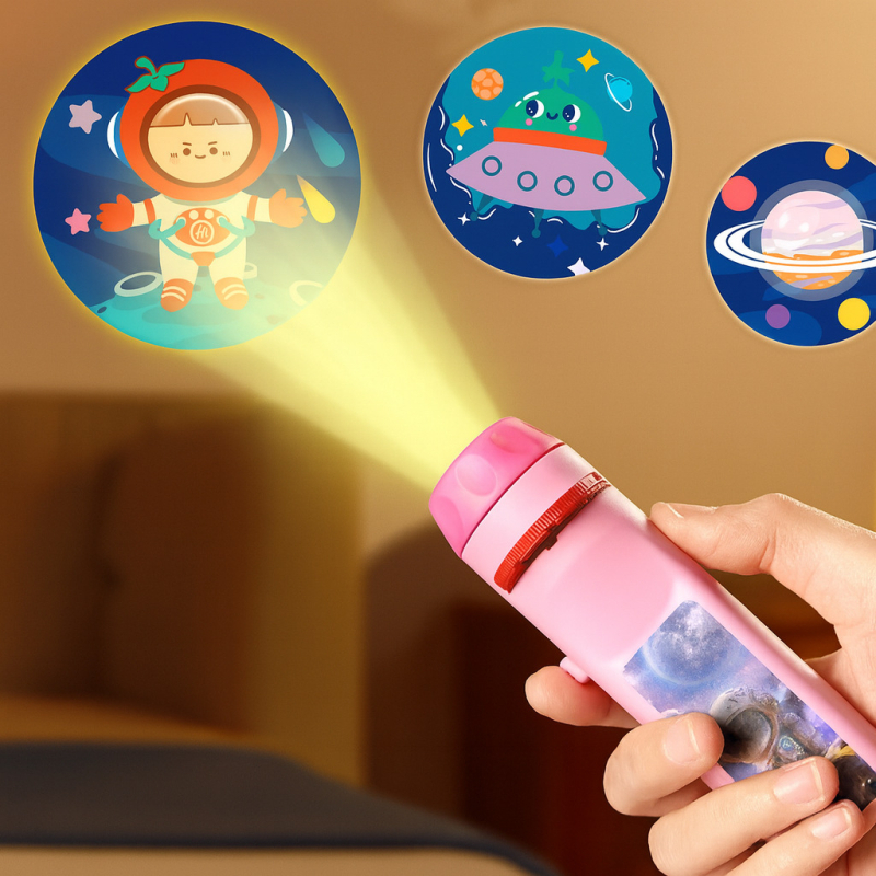LED projektor-fenjer za djecu – edukativna priča sa zvukom i svjetlom, za dob 4-6 godina, plastična konstrukcija