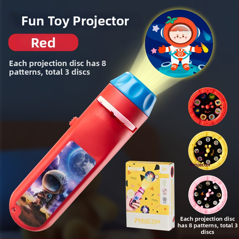 LED projektor-fenjer za djecu – edukativna priča sa zvukom i svjetlom, za dob 4-6 godina, plastična konstrukcija