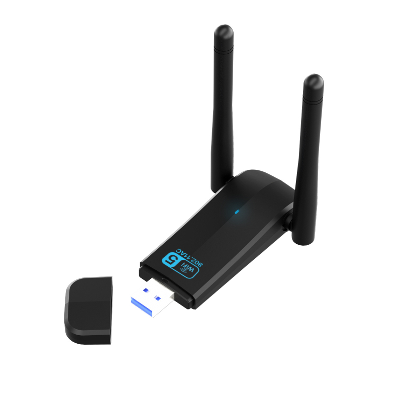 Adaptor USB Wi‑Fi dual-band – 1300 Mbps, 2.4/5 GHz, interfață USB, suportă 802.11ac/a/b/g/n