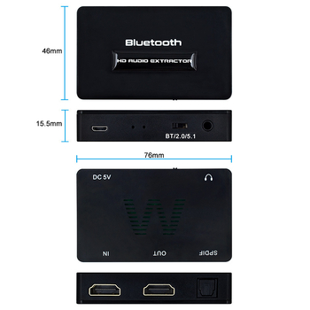 Bluetooth 5.3 adapter – prijemnik bez gubitka zvuka i HDMI audio ekstraktor – WIISTAR M040 Sve-u-Jednom