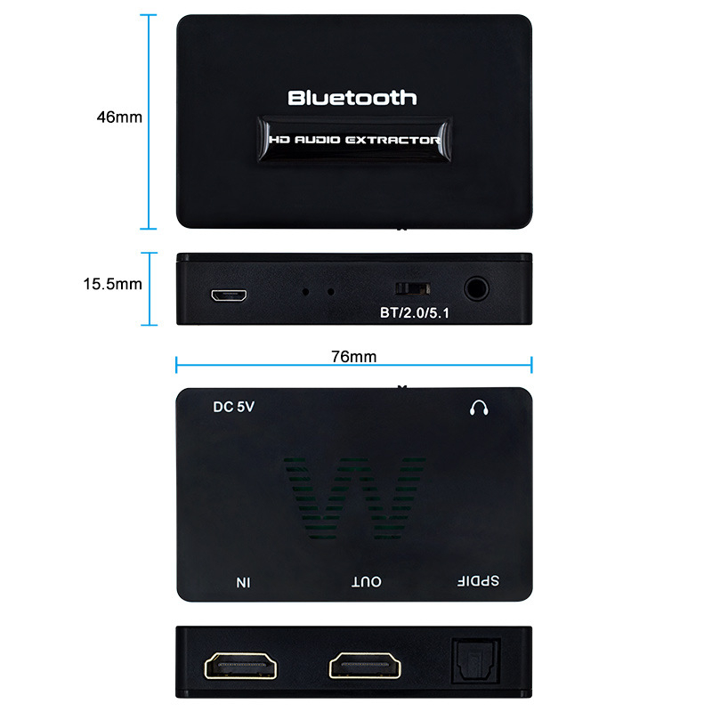 Bluetooth 5.3 adapter – prijemnik bez gubitka zvuka i HDMI audio ekstraktor – WIISTAR M040 Sve-u-Jednom