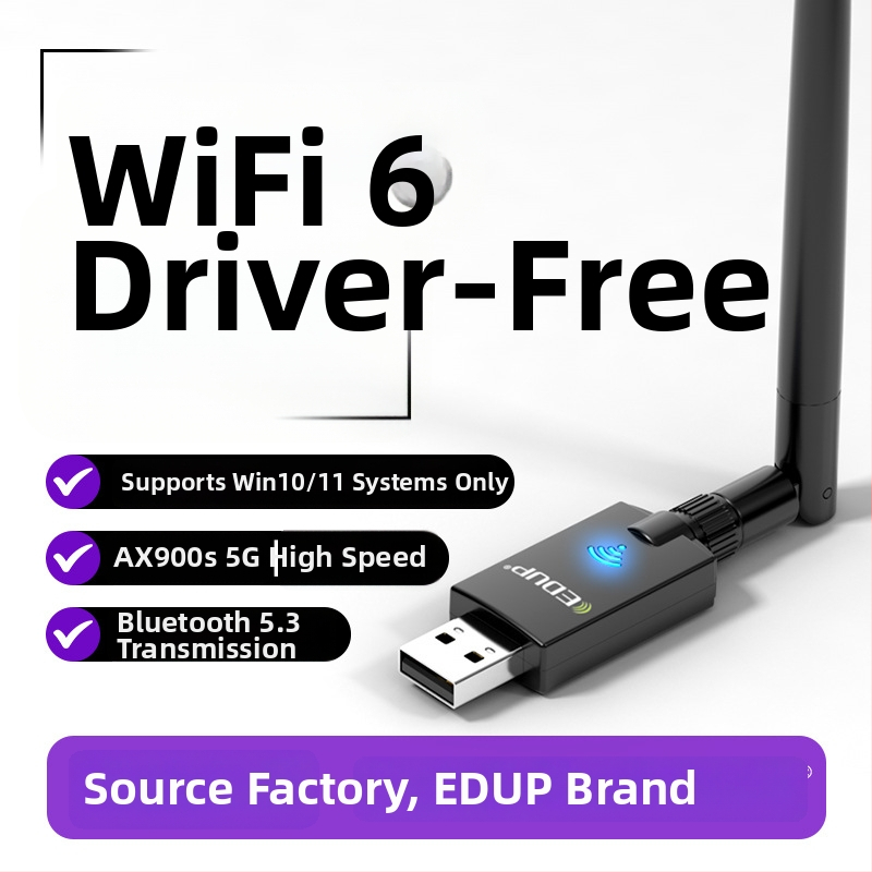 USB bezdrôtová sieťová karta Dvojpásmové WiFi 6 (AX/AC), 900 Mbps, USB rozhranie, 2.4/5.8 GHz