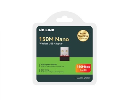 LB-LINK WN151 USB Ασύρματη Κάρτα Δικτύου – 150 Mbps, USB, 802.11 b/g/n, 2.4 GHz