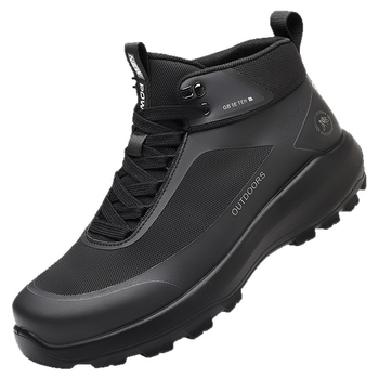 Férfi kültéri túrabakancsok - magas felső rész, mikroszálas + kötött felsőrész, PU talp, EVA talpbetét, fűzőzárás