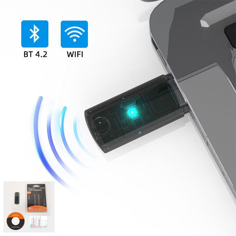 Adaptor USB WIFI Bluetooth 2-in-1 pentru laptop și desktop – 150Mbps, interfață USB, IEEE 802.11b/g/n, bandă 2.412-2.484GHz