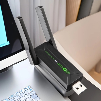 WiFi 6 USB bezdrôtová sieťová karta s Bluetooth 5.4 – 900 Mbps, USB rozhranie, dvojpásmová 2,4/5,8 GHz, IEEE 802.11ax/ac/a/b/n/g, čip AIC8800M80