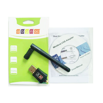 Dvojpásmový USB WiFi adaptér s čipom RTL8811CU, 600 Mbps, pásma 2,4/5,8 GHz, IEEE 802.11b/g/n, WEP/WPA/WPA2