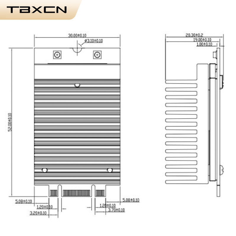 Bezdrôtová WiFi karta WLTB7002E55, QCN6274/9274, Duálny pásmový WiFi 7, Tianbo