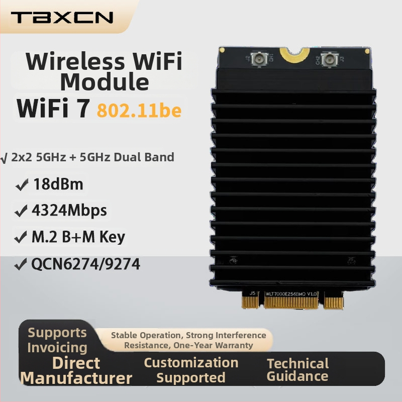 Bezdrôtová WiFi karta WLTB7002E55, QCN6274/9274, Duálny pásmový WiFi 7, Tianbo