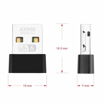 AX901C USB WiFi 6 dvopasovni adapter, bez upravljačkih programa, 900 Mbps, 2,4 GHz/5,8 GHz, USB sučelje
