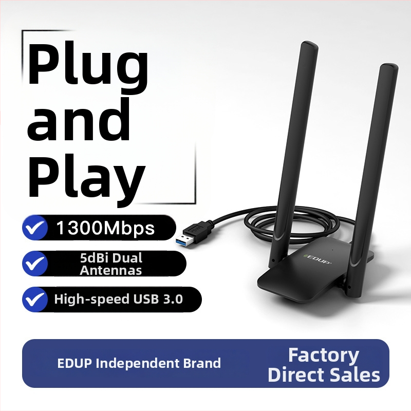EDUP EP-AC1691 USB bezdrôtová sieťová karta, dvojpásmová 2,4/5 GHz, 1200 Mbps, IEEE 802.11b/g/n