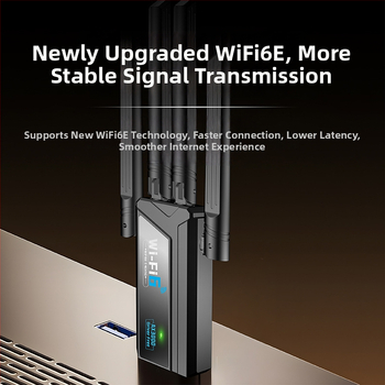 Igrentech LGX-L11BT Plus Wi-Fi 6E USB 3.0 asztali hálózati kártya - AX3000 Mbps, 2.4/5/6 GHz, illesztőprogram nélküli, IEEE 802.11ax/ac/b/g/n