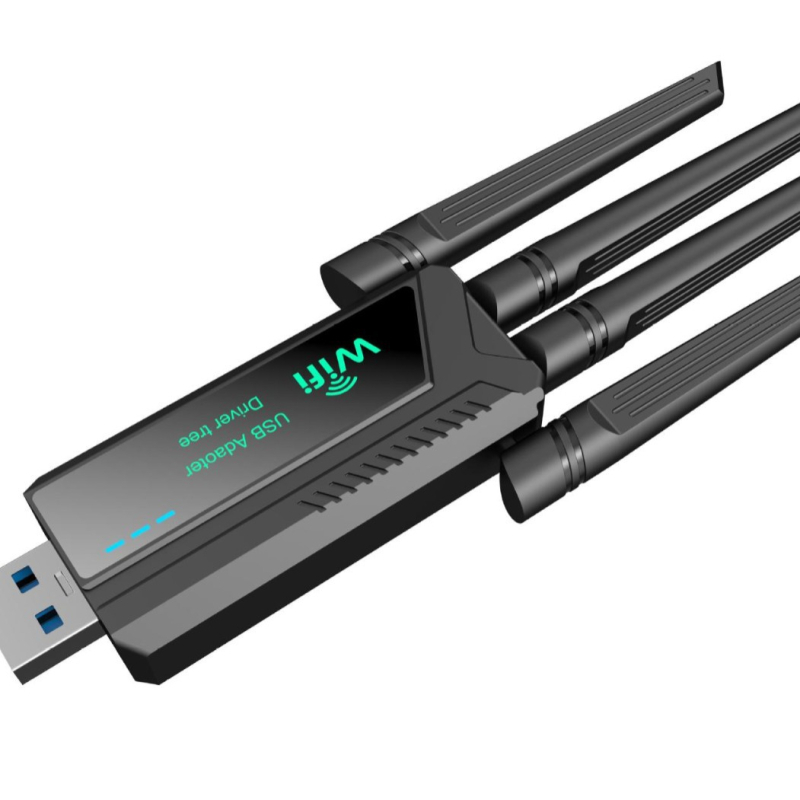 Igrentech LGX-L11BT Plus Wi-Fi 6E USB 3.0 asztali hálózati kártya - AX3000 Mbps, 2.4/5/6 GHz, illesztőprogram nélküli, IEEE 802.11ax/ac/b/g/n