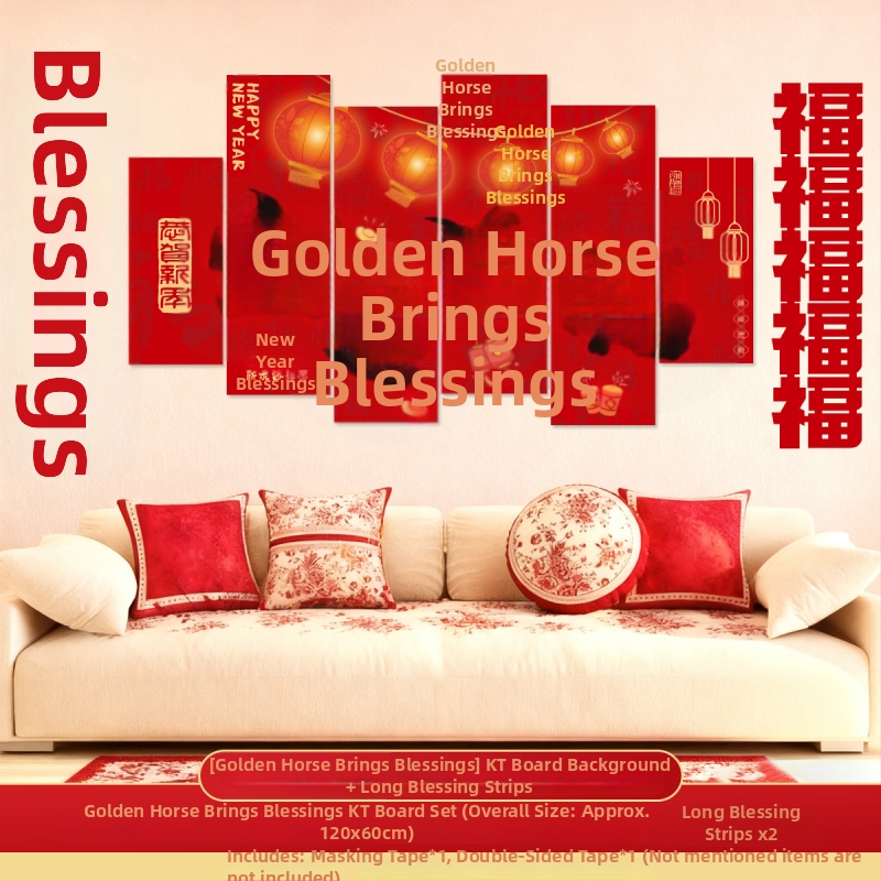 Újévi nappali dekorációs rekvizítók KT táblával – Kintoma