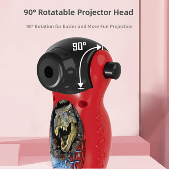 Dječja obrazovna projektorska svjetiljka s dinosaurom, svjetleća projekcija, simulacija scenarija, plastično kućište, za djecu 4–6 godina