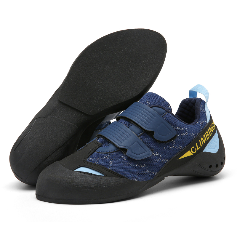 Παπούτσια αναρρίχησης με Velcro, αντιολισθητική εξωτερική σόλα από καουτσούκ, βαμβακερό πάνω μέρος, καουτσούκ ενδιάμεση σόλα, χαμηλό τακούνι για εσωτερικό μπολνττέρινγκ