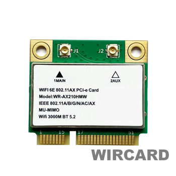 AX210 Cardă WiFi 6E Mini PCIe, dual-band 2.4/5 GHz, 802.11ax, până la 3 Gbps