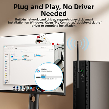 UK15 USB WiFi 6 drivertelen vezeték nélküli hálózati kártya, 300 Mbps