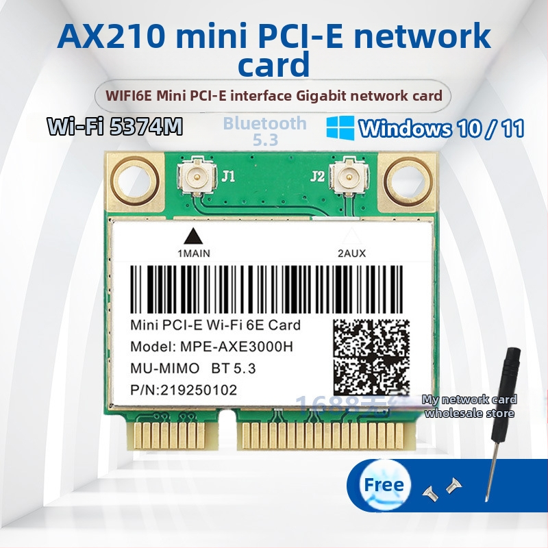 AX210 Wi-Fi6E Trojpásmová PCIe Karta