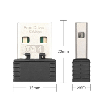 WiFi6 USB bežična mrežna kartica, bez upravljača, 300 Mbps, USB sučelje, kompatibilno s desktopom i laptopom