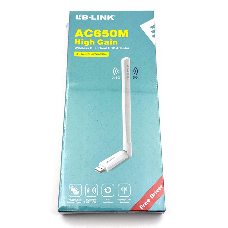 USB ασύρματη κάρτα δικτύου διπλής ζώνης, χωρίς οδηγούς, έως 600 Mbps, USB διεπαφή, 2.4/5 GHz, 802.11b/g/n/ac, μοντέλο WDN650A