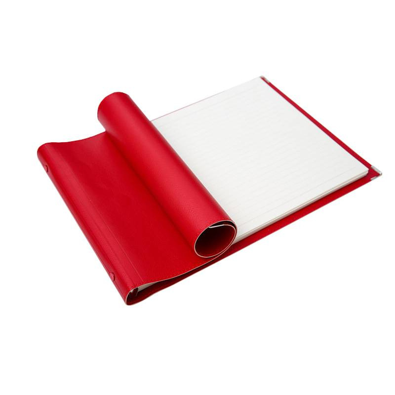 Bilježnica s PU kožnim omotom, veza s izdvojivim listovima (loose-leaf binder), unutarnje stranice od drvne pulpe, papir 40 gsm, 50–100 stranica, model tAwd64sF, uredski stil