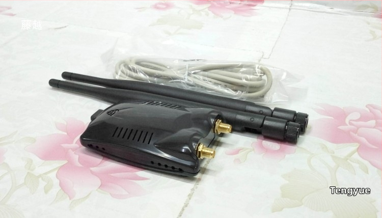 AR9271 USB bezdrôtová sieťová karta, inžiniersky dizajn, puzdro s dvojitou anténou; 10/100/1000 Mbps, USB zbernica, Ethernet; driver-free pre Windows 10, Linux a Kali