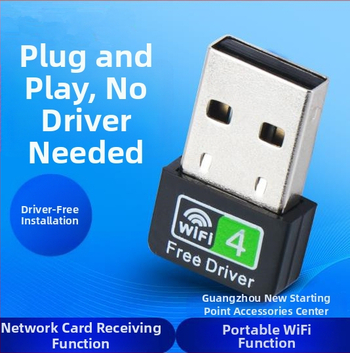 Card de rețea USB fără driver, wireless, 150 Mbps, 2.4 GHz, IEEE 802.11b/g/n