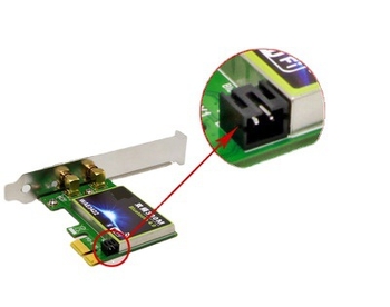 FOCX WAE3422 PCI-E Vezeték nélküli Hálózati Kártya Asztali számítógéphez, Két sávos Bluetooth BT4.0, 300 Mbps