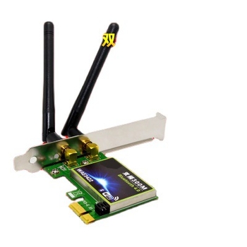 FOCX WAE3422 PCI-E Vezeték nélküli Hálózati Kártya Asztali számítógéphez, Két sávos Bluetooth BT4.0, 300 Mbps