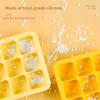 Φόρμα σιλικόνης για ατμό βρεφικής διατροφής, σε σχήμα γατόπατου, εννέα κοιλότητες, 1 τεμάχιο, μινιμαλιστικό στυλ