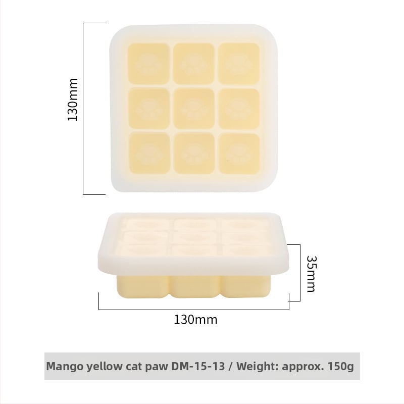 Φόρμα σιλικόνης για ατμό βρεφικής διατροφής, σε σχήμα γατόπατου, εννέα κοιλότητες, 1 τεμάχιο, μινιμαλιστικό στυλ