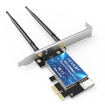 EDUP EP-9619 PCIe bezdrôtová sieťová karta, Duo-band 2,4/5 GHz, 600 Mbps, Bluetooth 4.0