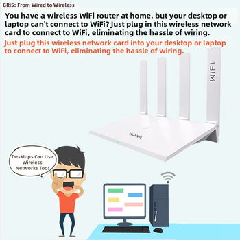 GRIS GE-LW04-8192FU Cardă de rețea wireless USB 2.0 cu antenă duală, 300 Mbps, 2.4 GHz, IEEE 802.11b/g/n