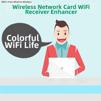 GRIS GE-LW04-8192FU Cardă de rețea wireless USB 2.0 cu antenă duală, 300 Mbps, 2.4 GHz, IEEE 802.11b/g/n