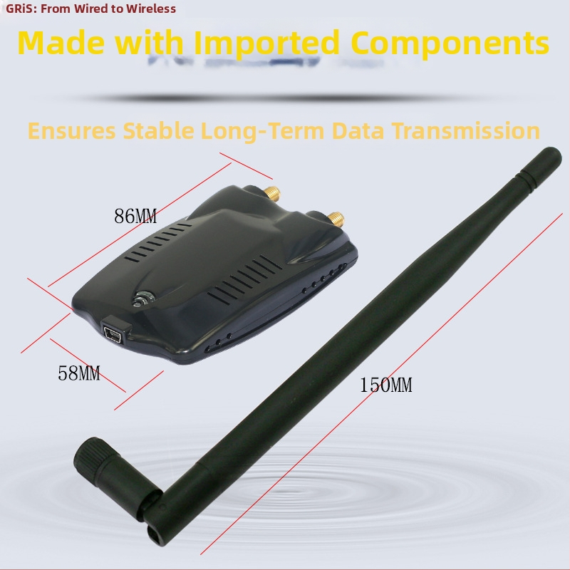 GRIS GE-LW04-8192FU Cardă de rețea wireless USB 2.0 cu antenă duală, 300 Mbps, 2.4 GHz, IEEE 802.11b/g/n