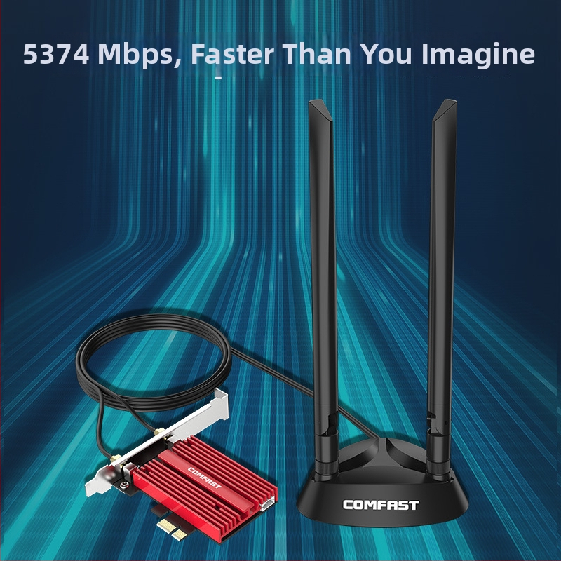 CF-AX210 Plus bežična PCIe mrežna kartica s Wi‑Fi 6 (802.11ax), do 5374 Mbps, dual-band 2,4/5,8 GHz, Bluetooth 5.3