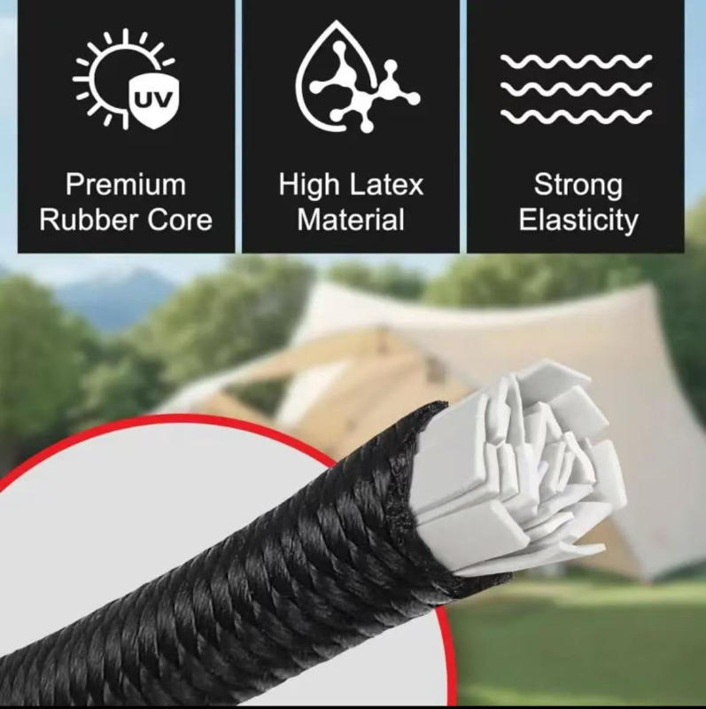 Еластична лента за багаж с метална катарама, полипропиленова прежда + гумена прежда, 8 мм, модел Aqk-9991