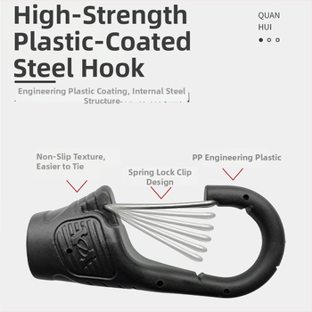 Șnur elastic pentru bagaje cu clips de închidere cu arc, material PP + latex mătase, încărcare ≥40 kg